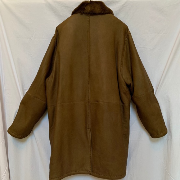 Robert Comstock  Lamb Shearling Coat 3/4 length XL - Picture 2 of 3